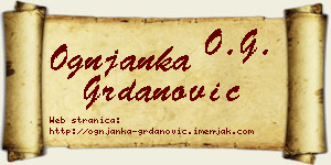 Ognjanka Grdanović vizit kartica